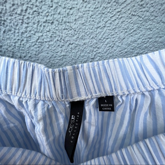 Joe’s collection size large blue and white striped off the shoulder top. - Picture 2 of 7